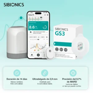 Monitor Continuo de Glucosa Sibionics GS3