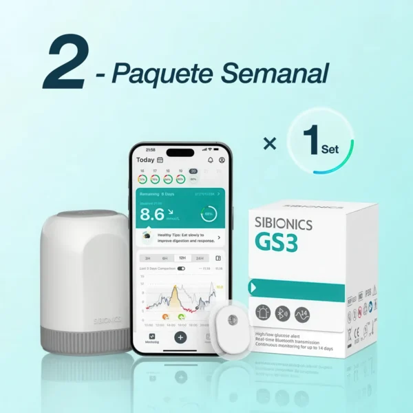 Monitor Continuo de Glucosa Sibionics GS3