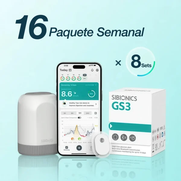 Monitor Continuo de Glucosa Sibionics GS3