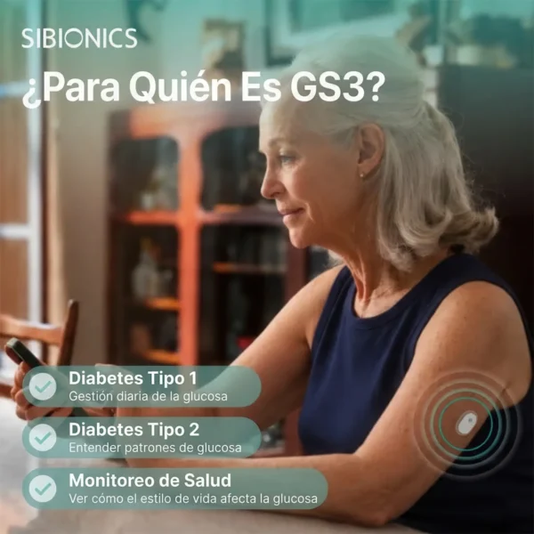 Monitor Continuo de Glucosa Sibionics GS3