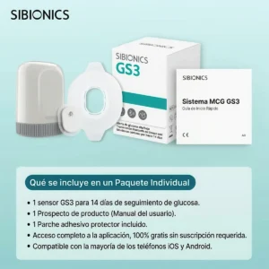 Monitor Continuo de Glucosa Sibionics GS3